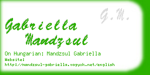 gabriella mandzsul business card